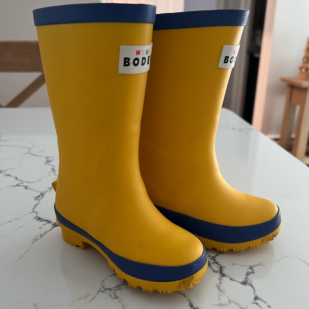 Mini Boden Wellies Yellow - Picture 3 of 5